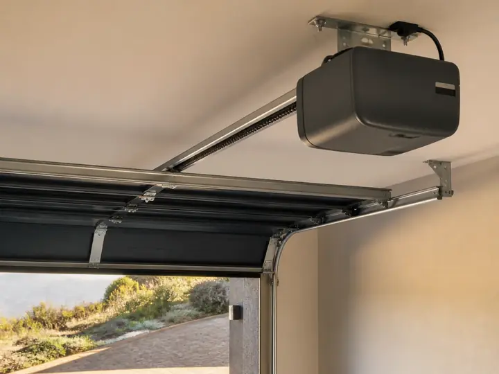 Ceiling-mounted automatic garage door opener